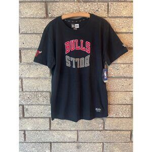 New Era Chicago Bulls NBA Black T-Shirt M 60% Cotton 40% Polyester